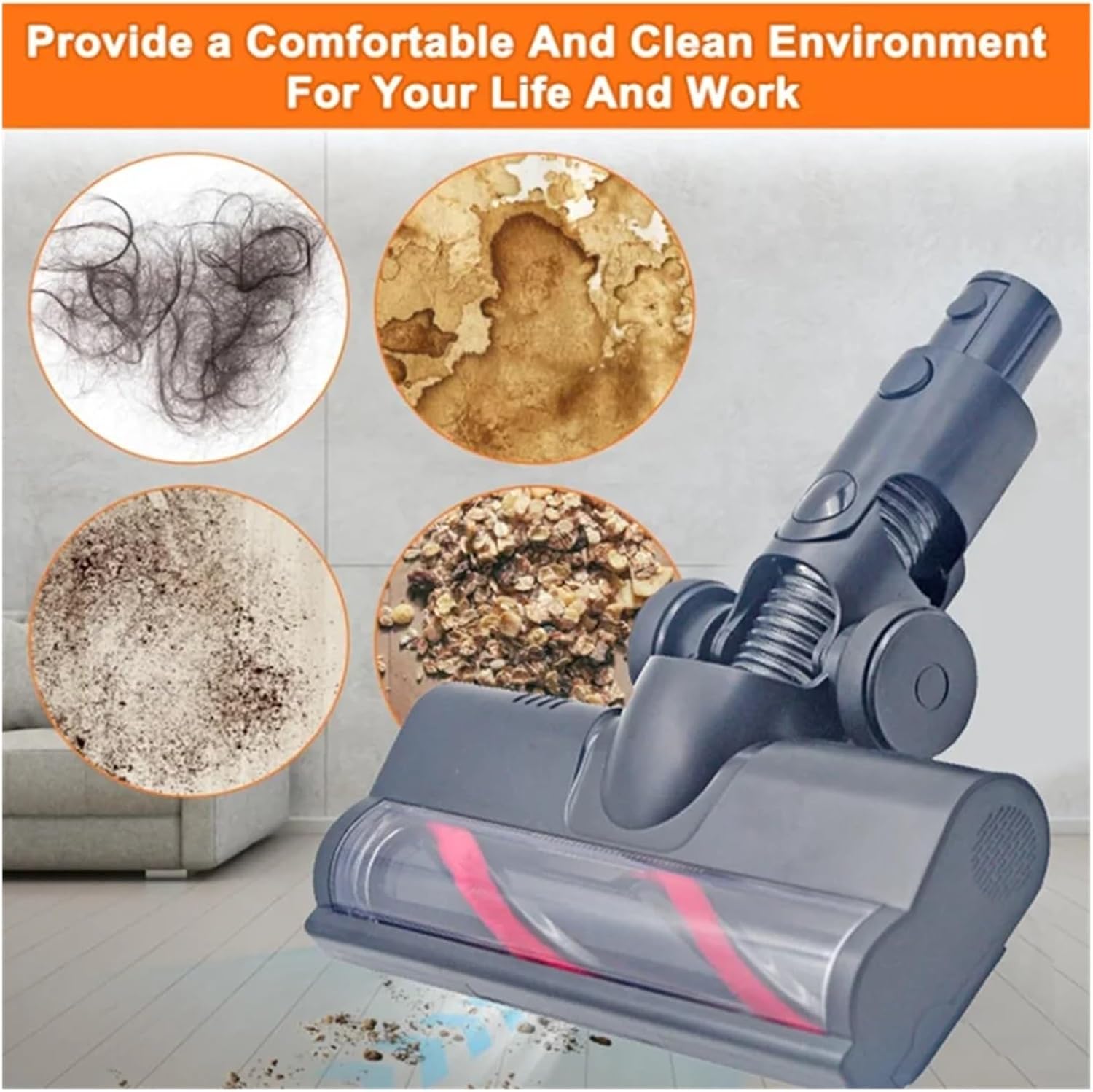 A98I，Compatible for Dreame ，R10 R20 R30 T20 T30 S10 Z10 Z20 Handheld Vacuum Cleaner Carpet Brush Assembly Hardwood Floor Brush Head