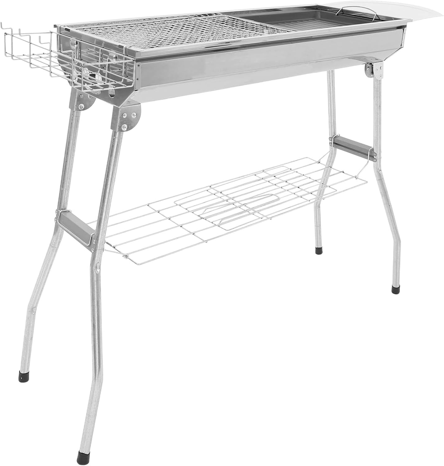 1Set Bbq Grill Portable Camping Grill for Outdoor Cooking Easy to Clean for Steaks Fish and Hamburgers for Backyard and Camping