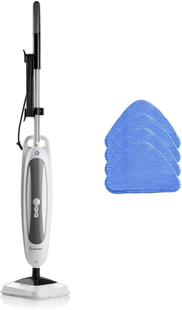 Reliable 300CU Steam Floor Mop - Steamboy Pro Electric Steam Scrubber with 4 Microfiber Pads, 1500W, Steam Cleaner for Tile, Grout, Hardwood Floor, and Carpets, 180-Degree Swivel Head