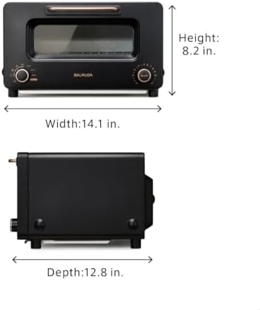 BALMUDA The Toaster Pro | Steam Oven Toaster | Compact 14.1″W × 12.6″D × 8.2″H | 6 Modes: Shokupan, Golden Toast, Pizza, Croissant, Oven, Salamander Grill | (Baking Tray Sold Separately) | Off-white