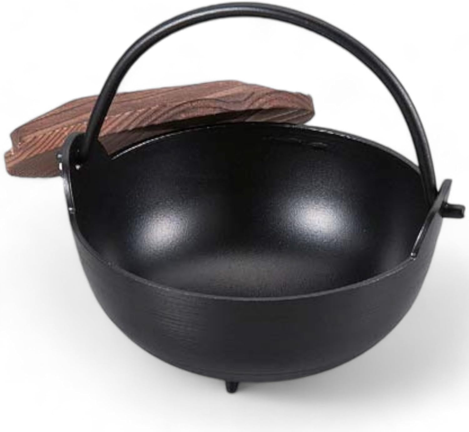 J-kitchens Classic Camping Pot, 7.1 inches (18 cm), Pot with Black Wooden Lid (No Inner Shelf), 8.0 x 7.3 x 7.0 inches (20.3 x 18.6 x 17.8 cm), Aluminum, Wood, Made in Japan