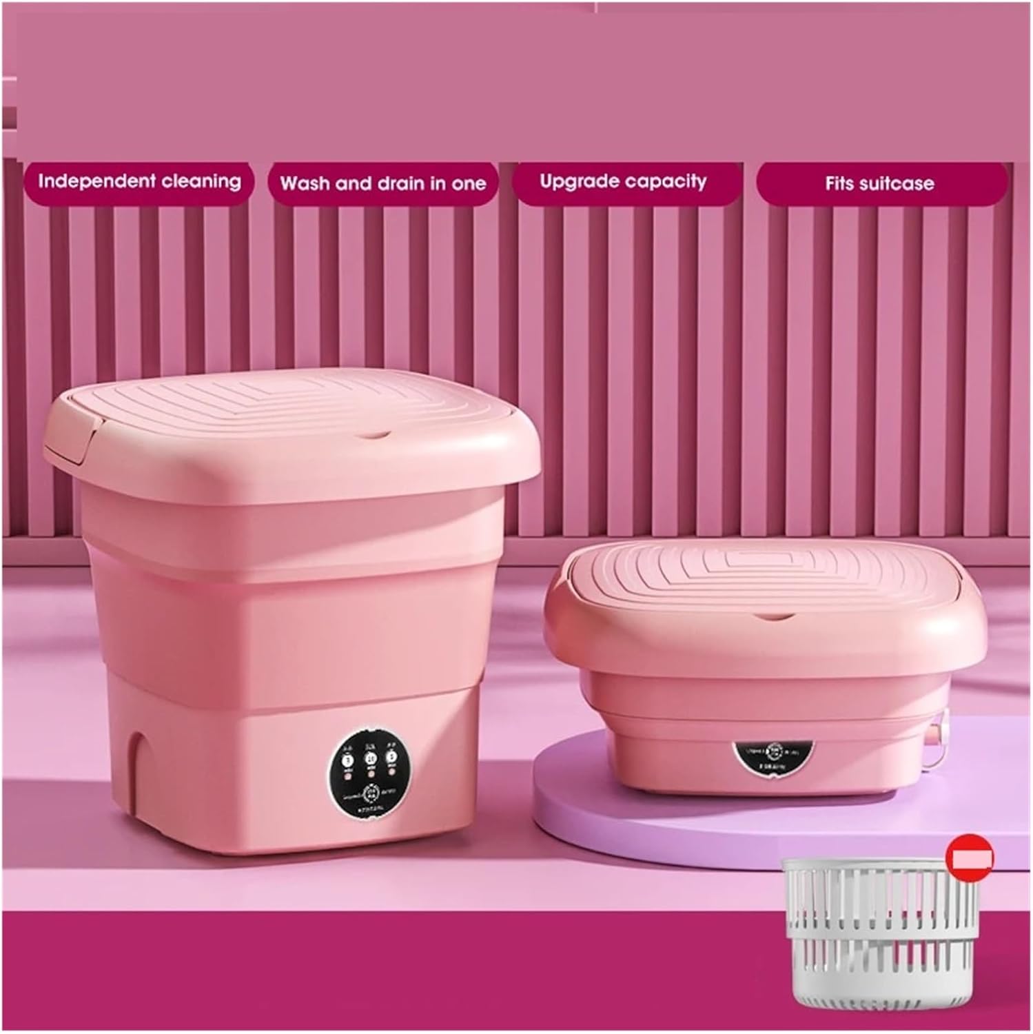 Portable Washing Machine Dehydratable Dormitory Student Sock Underwear Panties Rental Travel Shipping,for Travel,Camping, RV & Dorms