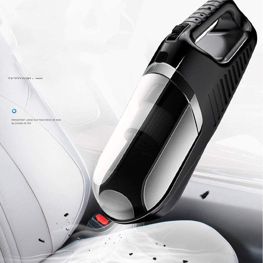 Handheld Vacuum,Hand Vacuum Cordless with High Power,Mini Vacuum Cleaner Handheld Powered by Li-ion Battery Rechargeable Quick Charge Tech (Color : Black)