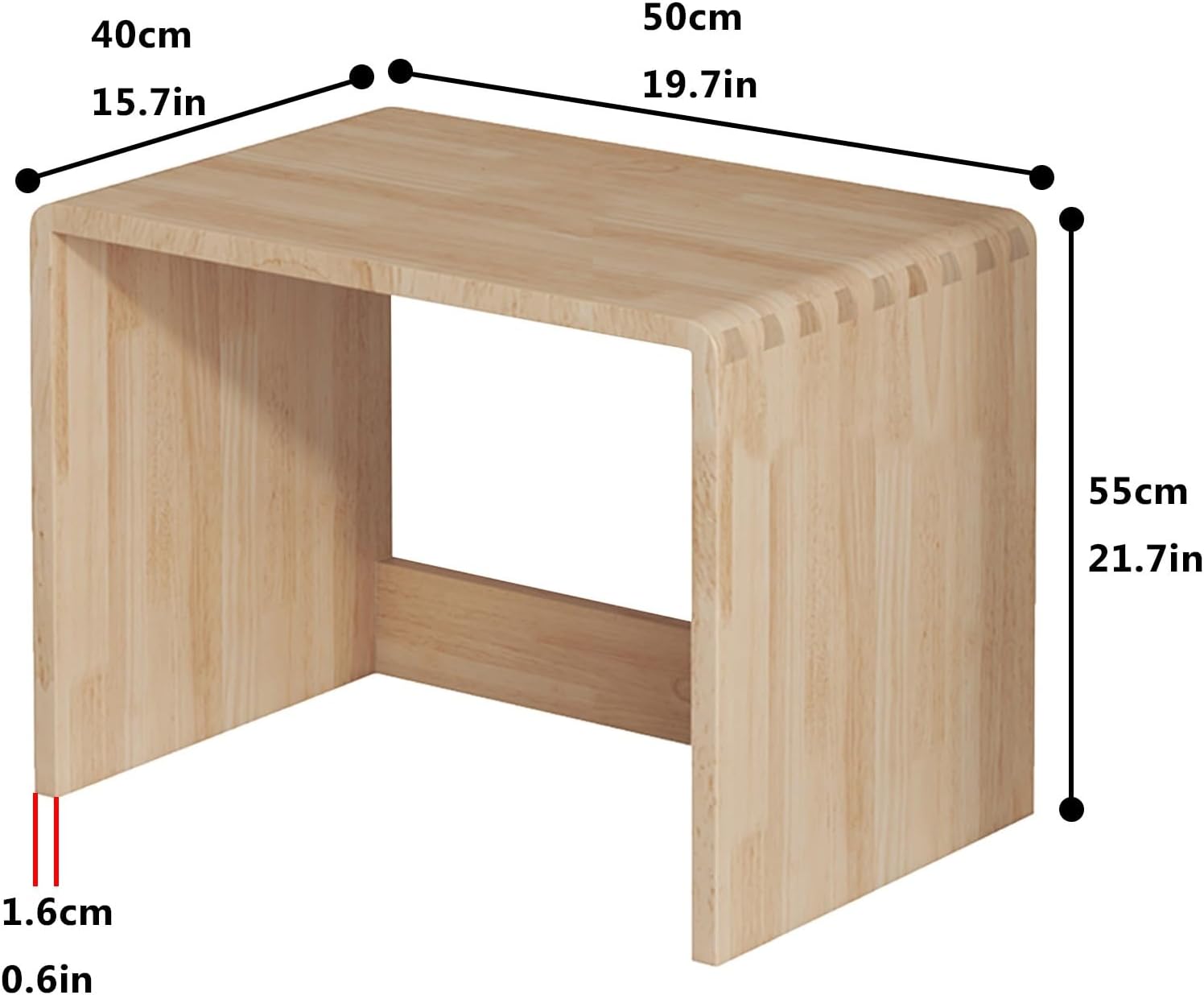 Robot Vacuum Side Table，Solid Wood Frame，Robot Vacuum Hidden Storage Cabinet Side Table，Space Saving ，for Bedroom, Living Room, Dorm Room, Hallway, Entryway，Easy to Clean(Natural)