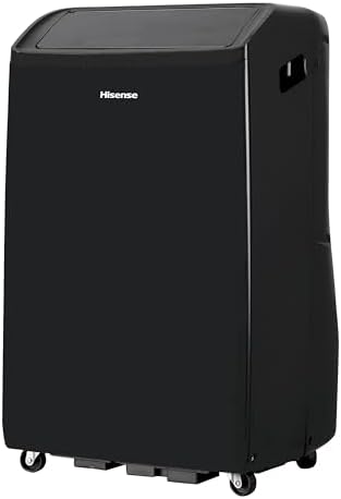 Hisense 10,000 BTU Smart Portable Inverter Air Conditioner with Quiet, High Efficiency Operation and Wi-fi Controls, AC Unit for Apartment, Living Room, Medium Rooms up to 450 Square Feet in Black