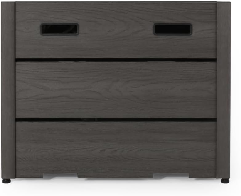 Square WPC Fire Pit Base for Outdoor Patios, Durable Weather-Resistant Wood-Plastic Composite Stand for Fire Pits