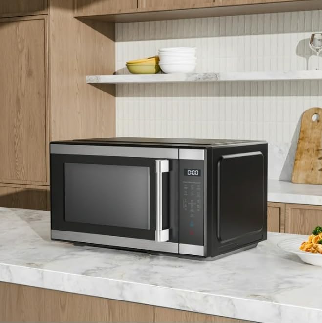 Hamiilton_Beach 1.1 Cu ft Countertop Microwave Oven in Stainless Steel, Sensor Cook