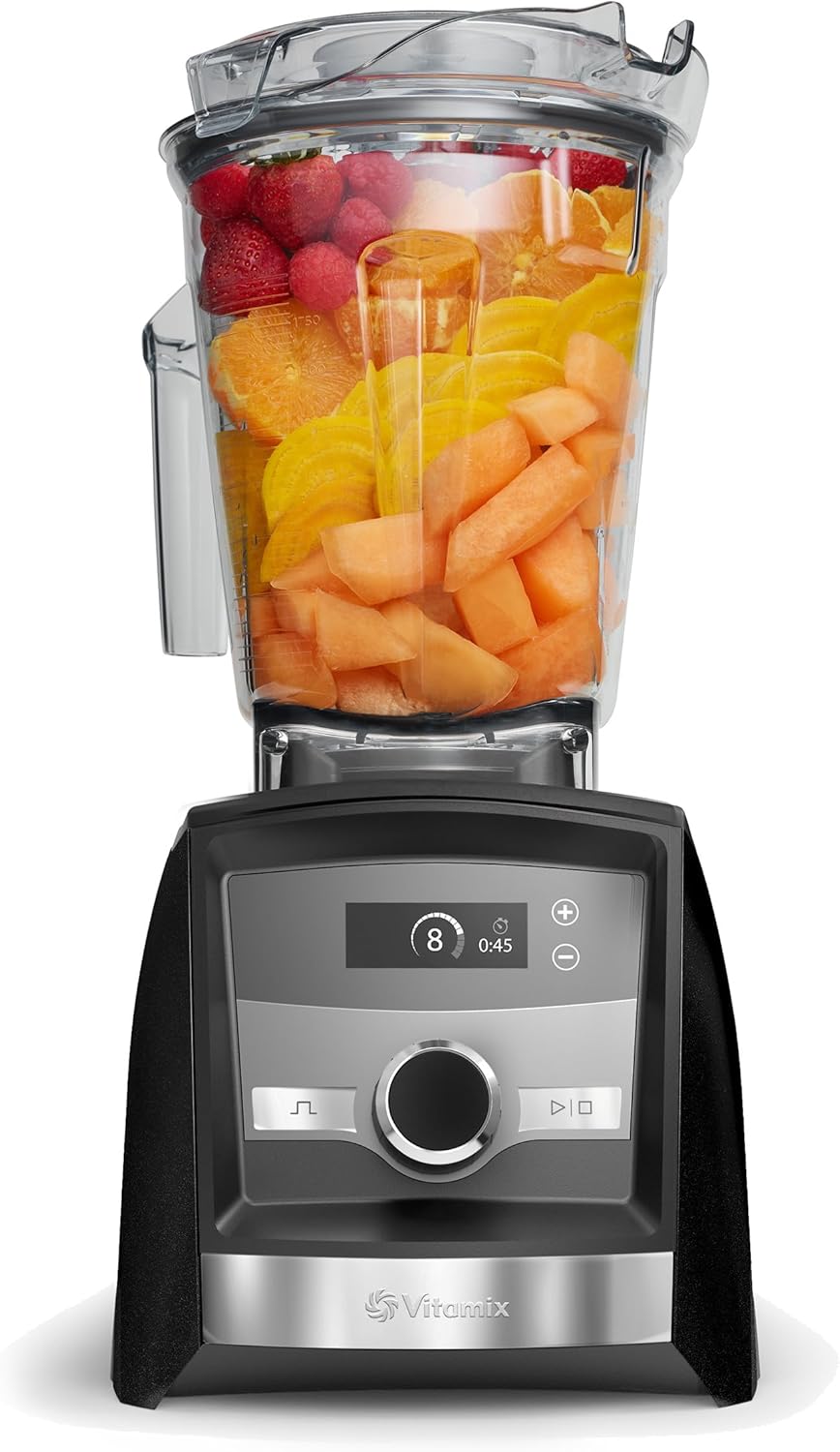 Vitamix A3300 Ascent Series Smart Blender, Professional-Grade, 64 oz. Low-Profile Container, Black Diamond (Renewed)