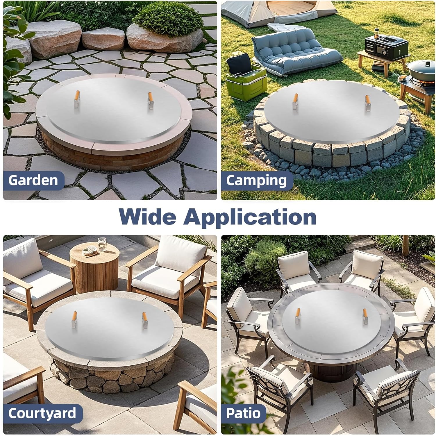 1MORE Fire Pit Lid Round 38