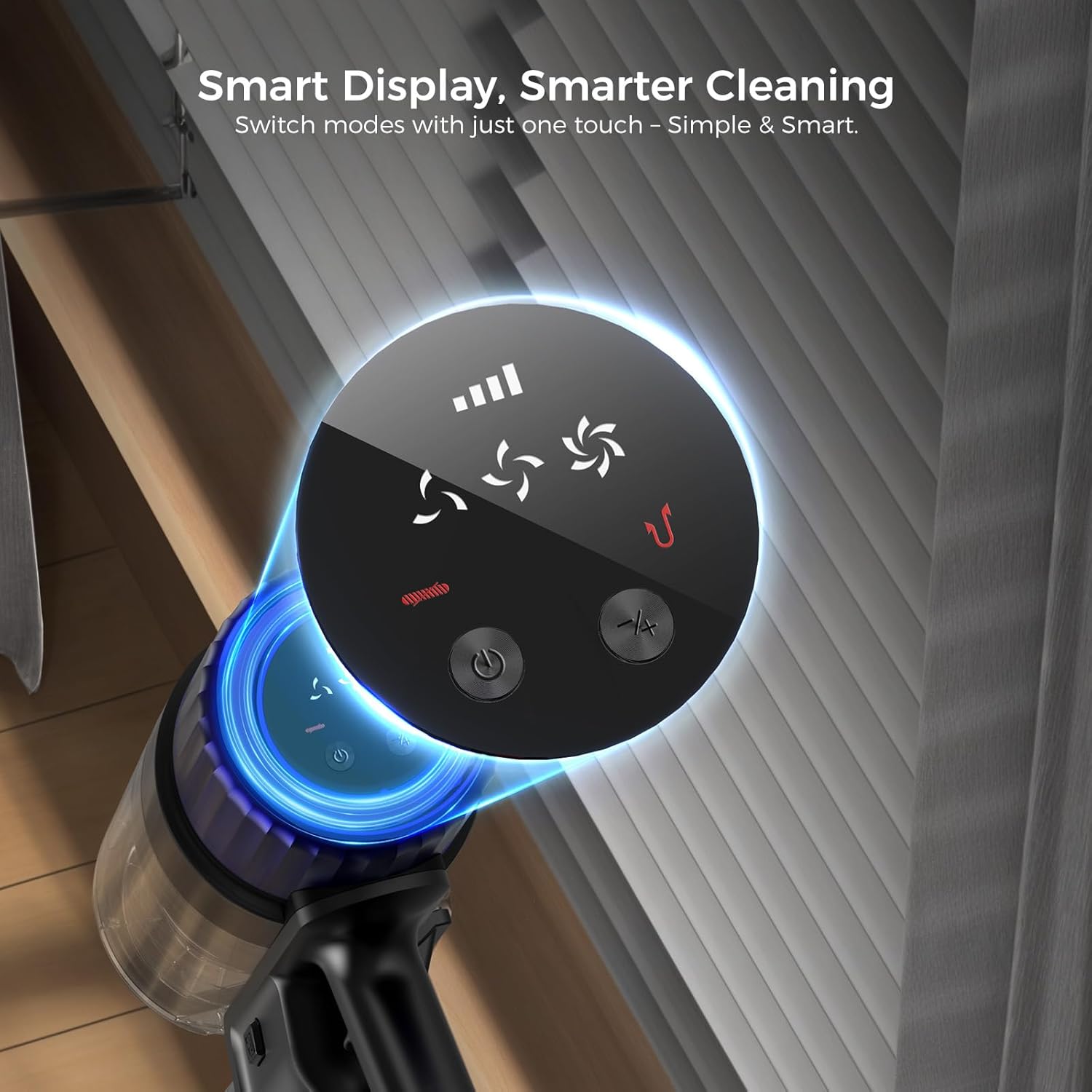 Teendow Cordless Vacuum Cleaner, 500W 50 Minutes Runtime Stick Vacuum for Pet Hair, Powerful Suction, Rechargeable, Lightweight, Handheld Vacuum Versatile for Carpet, Hard Floor (Black)