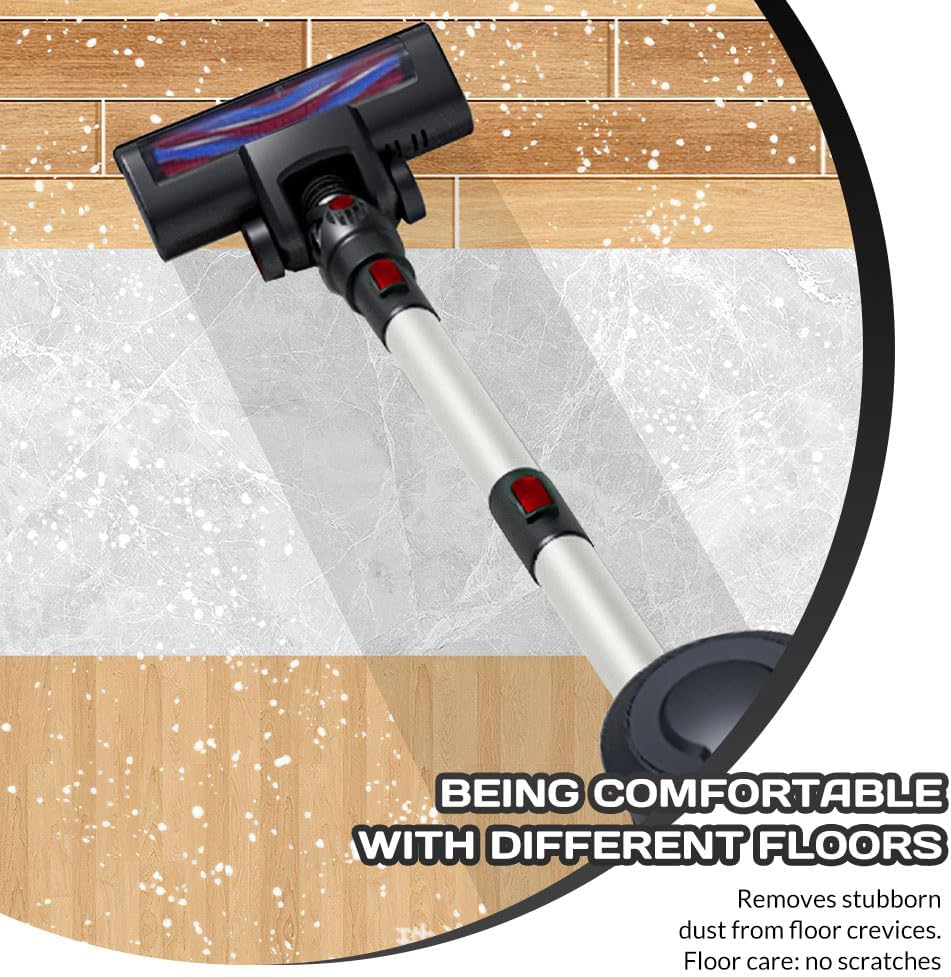 Laufary Cordless Vacuum Cleaner, 30KPA 40Mins Runtime Lightweight Stick Vacuum Cleaners for Home, Anti-Tangle Brush, Wall Mount Storage, Handheld Vacuum for Pet Hair/Carpet/Floor