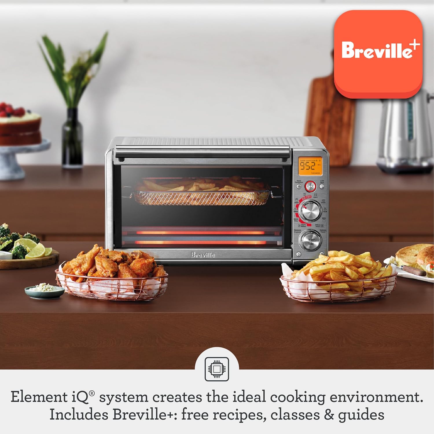 Breville Smart Oven Air Fryer Compact, Brushed Stainless Steel