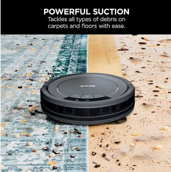 Shark ION Robotic Vacuum Tri-Brush System compatible with Alexa Battery life: 1.5 hrs. - RV772 (Renewed)