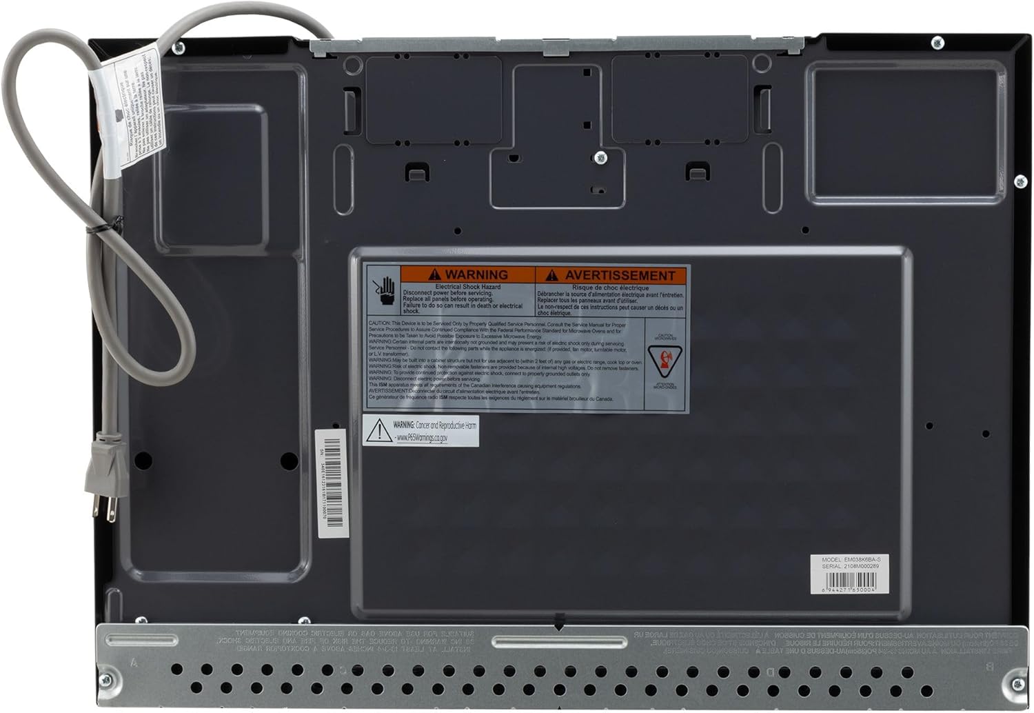 Tough Grade 1.4 Cu. Ft. Stainless Steel Over-the-Range RV Microwave Oven | 1000W, 120V | Left Swing Door | Built-In Vent and Light | Auto Cook/Defrost | Touchpad Controls | Includes Mounting Kit