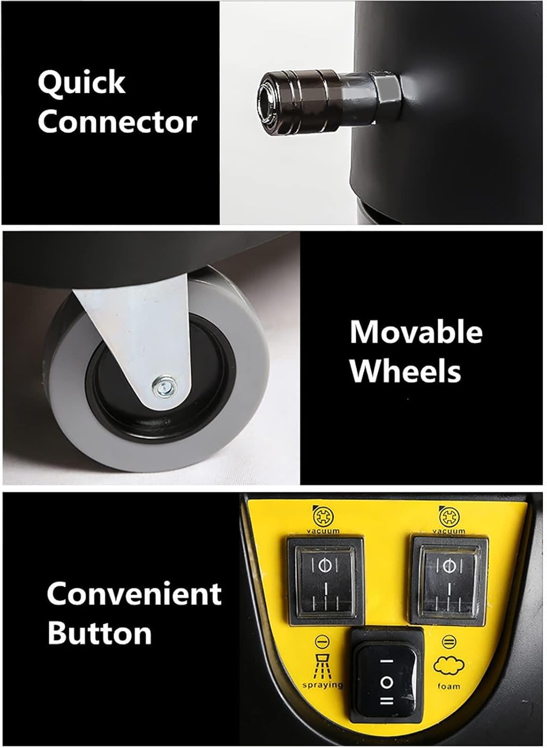 Carpet Cleaner Machine,Stainless Steel Household Deep Cleaning Machine,Commercial Rug Cleaner Machine,for Carpets, Sofas (40l)