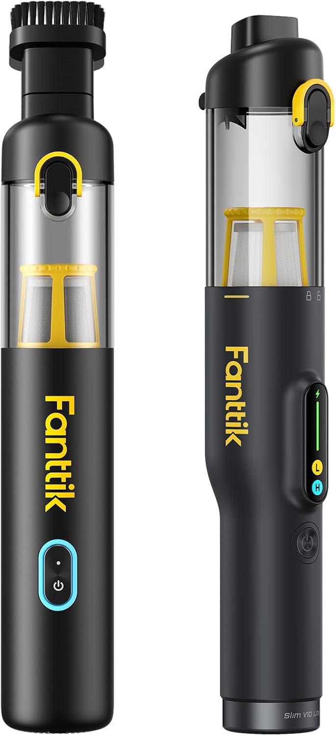 Fanttik Slim V8 APEX Car Vacuum Black Slim V10 Lite Cordless Handheld Vacuum