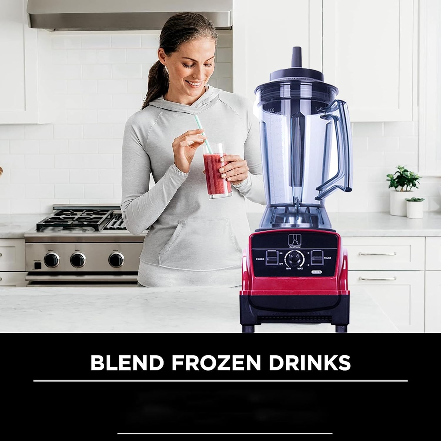 FfiMe 3.9l Professional Blender, Professional Blender for Kitchen, with 2300w Base and Total Crushing Technology