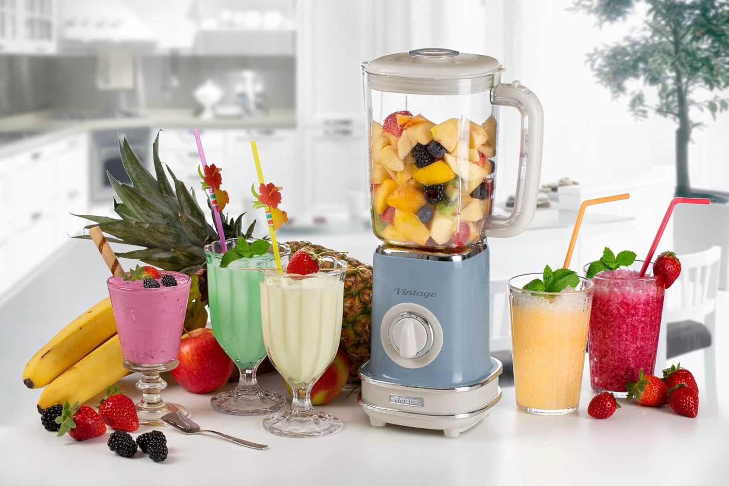 Ariete 568 568/3 Plastic Blender, 1.5 Liter, Celestial Blue