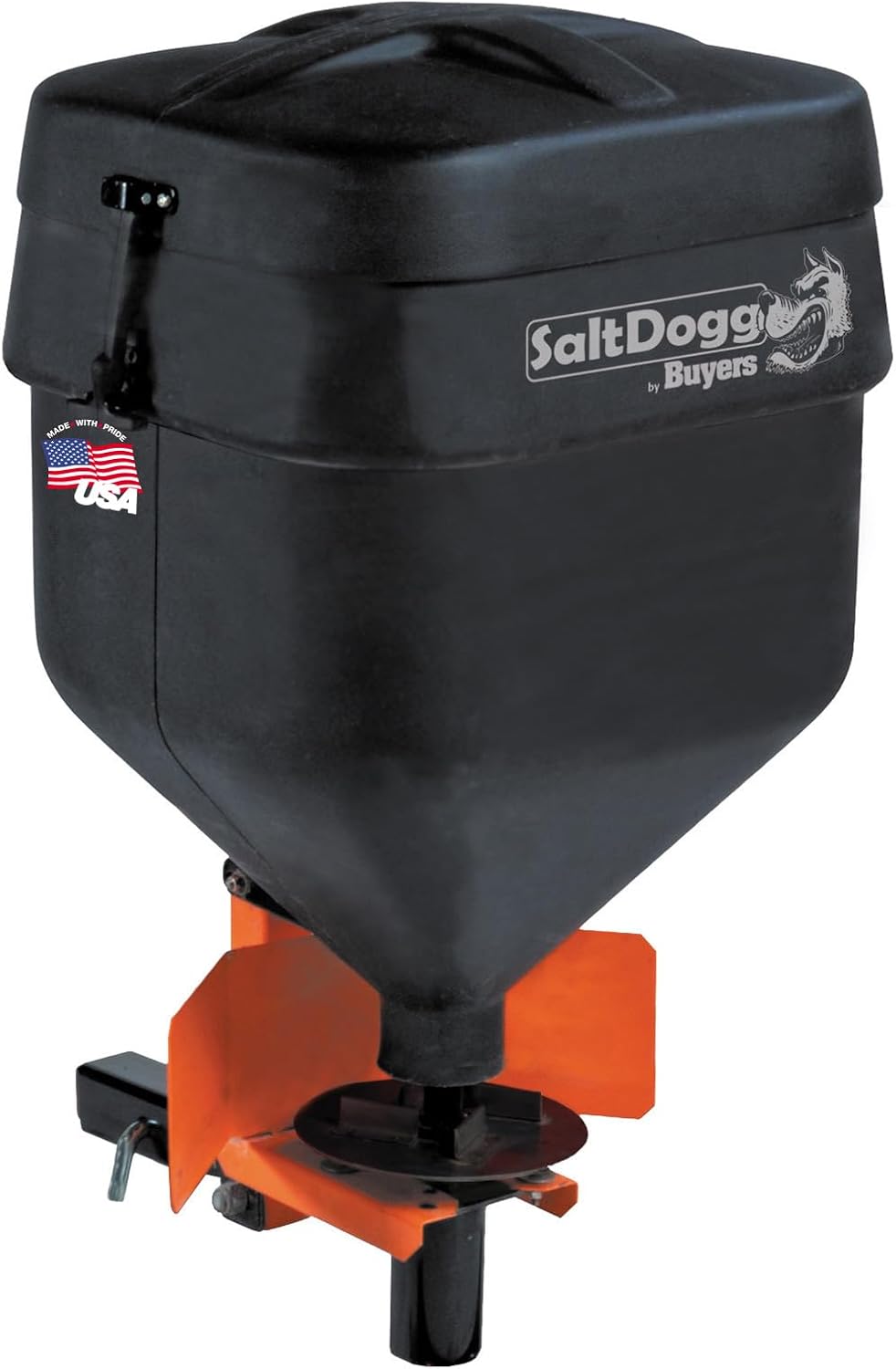 Buyers Products TGSUV1B SaltDogg Tailgate Salt Spreader, 4.41 cu ft/331 lb Capacity, Manual Open/Close Gate w/Gravity Feed, Residential Salt Spreader