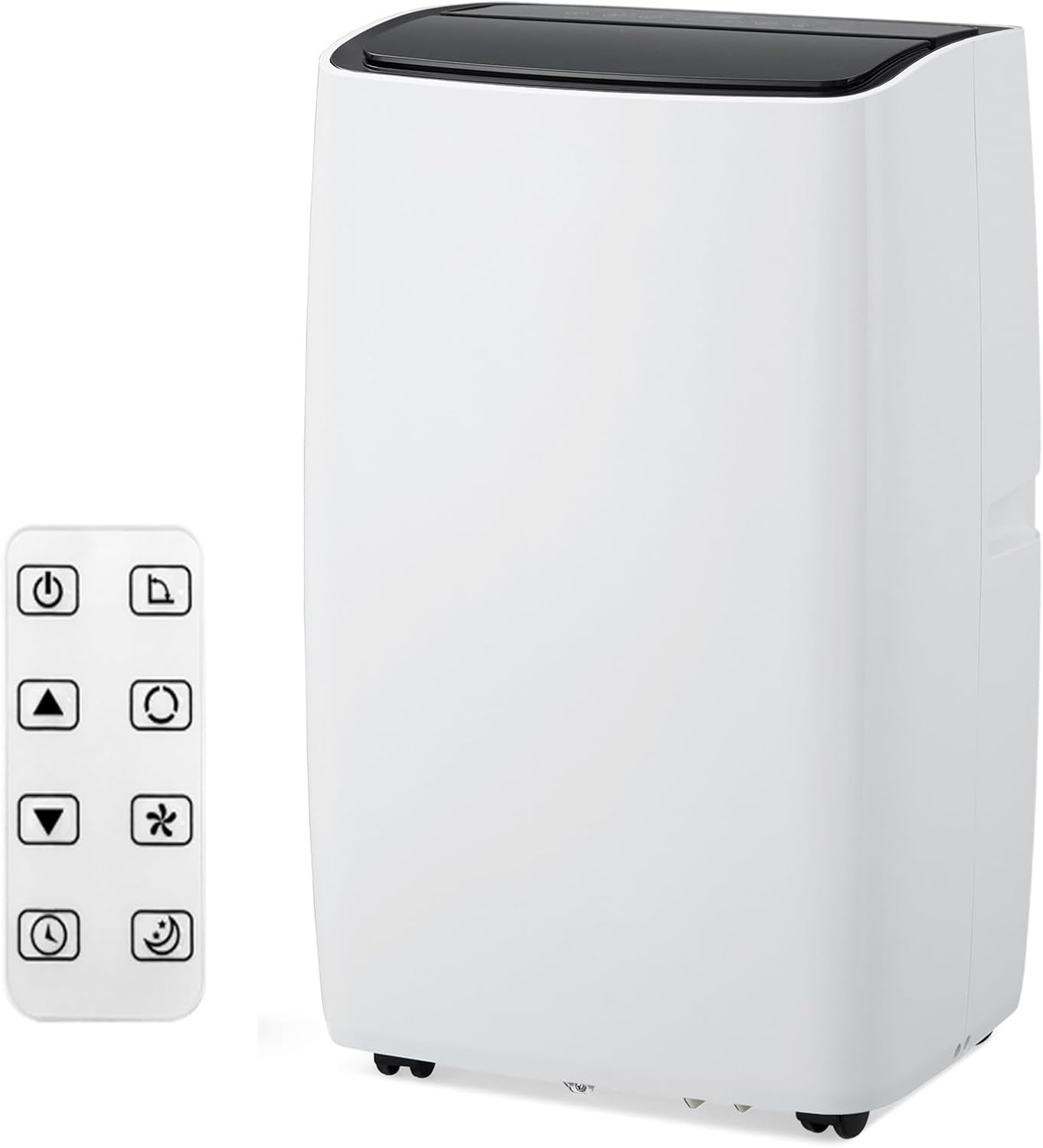 12,000 BTU Portable Air Conditioner - Free Standing AC Unit with Cooling/Fan/Dehumidifier for Rooms Up to 550 Sq.Ft, Includes Remote & Window Kit for Home, Office, Dorm, Black