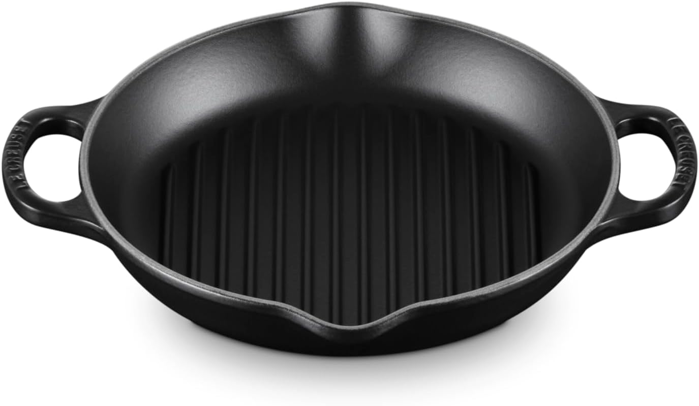 Le Creuset Enameled Cast Iron Signature Deep Round Grill, 9.75