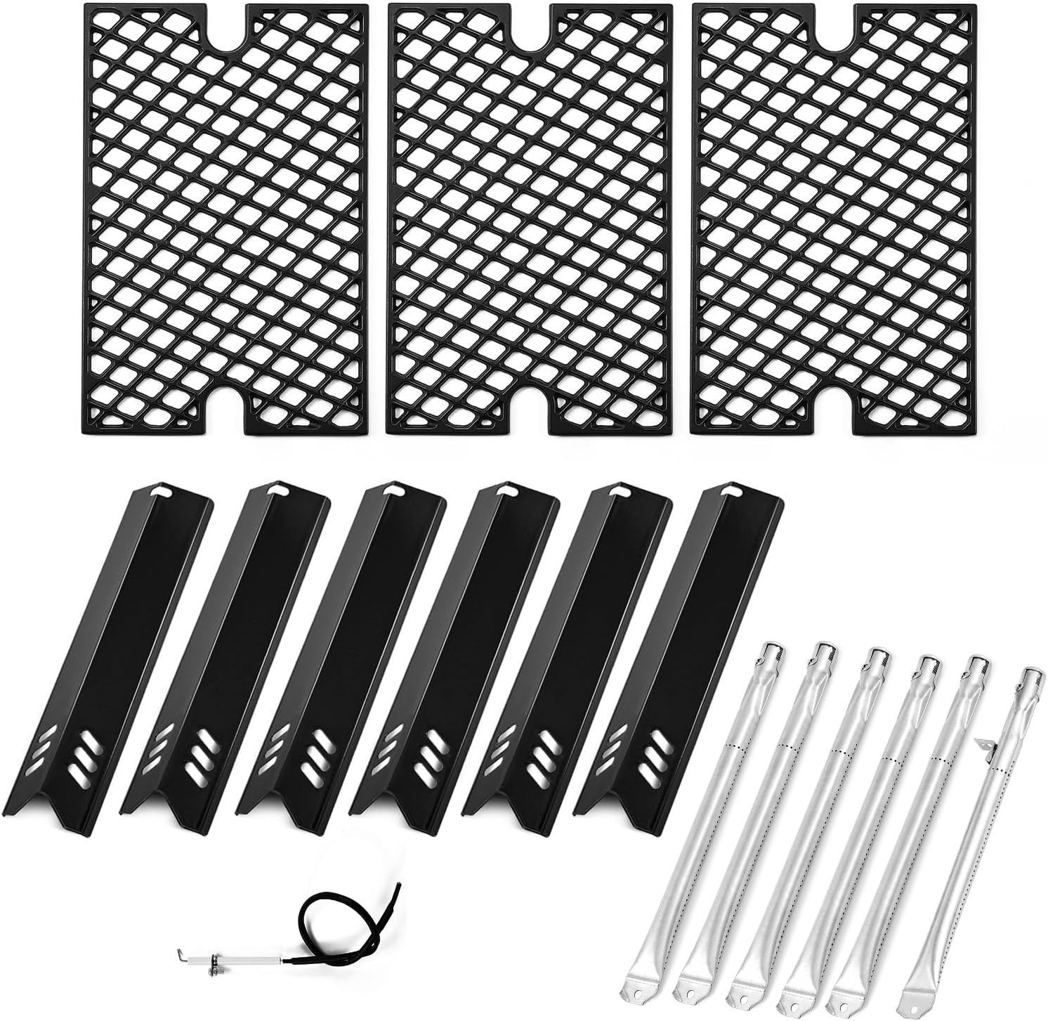 GR2205723-OG-00 Grill Replacement Parts for Outdoor Gourmet Grill Parts 6 Burner GR2205720-OG-00 FSOGBG1108 162193 MET-6B0002 Cooking Grates UFHP2 Heat Plates GAS-6B0001 Burner ELE-5B0001 Igniter