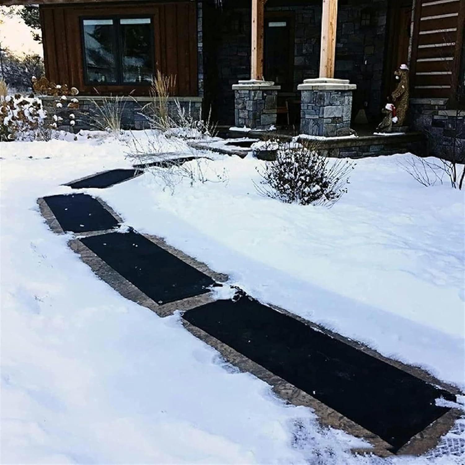 Snow Melting Mats for Walkway, Outdoor Heated Snow Melting Mat, for Winter Snow Removal, USB Series Connection,8 Pack,10inx15in