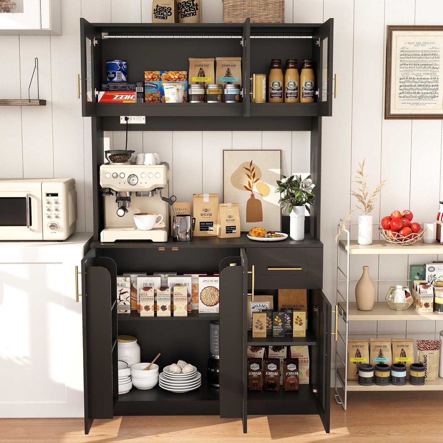 Kitchen Hutch Storage Cabinet: 71