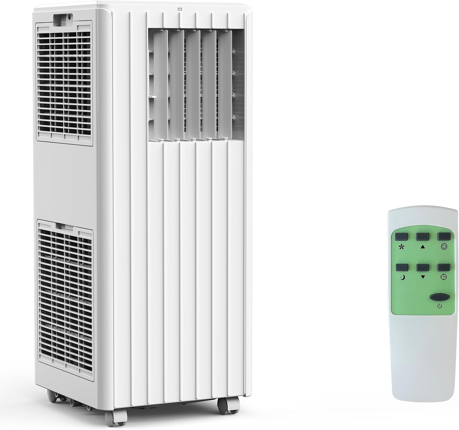 8000 BTU Portable Air Conditioner, 3-In-1 AC Unit with Cooling, Fan, Dehumidifier, Remote Control, Quiet Operation, Sleep Mode, for Small Rooms, Apartments, Window Kit Installation, White