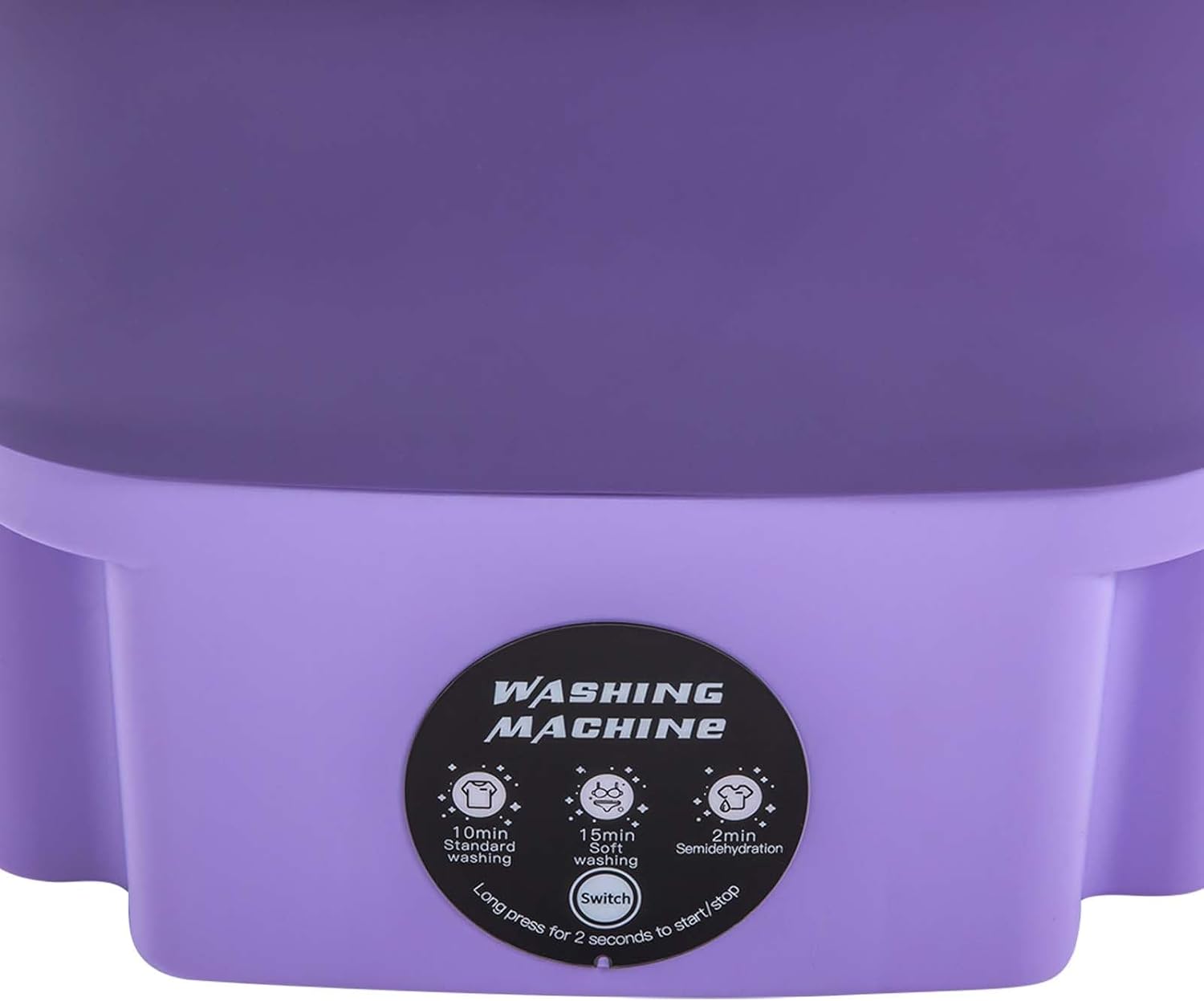 8L Portable Mini Washing Machine Foldable Washer and Spin Dryer with Drainage Basket, Electric Collapsible Washing Machine for Apartment Camping, RV, Travel (Purple)