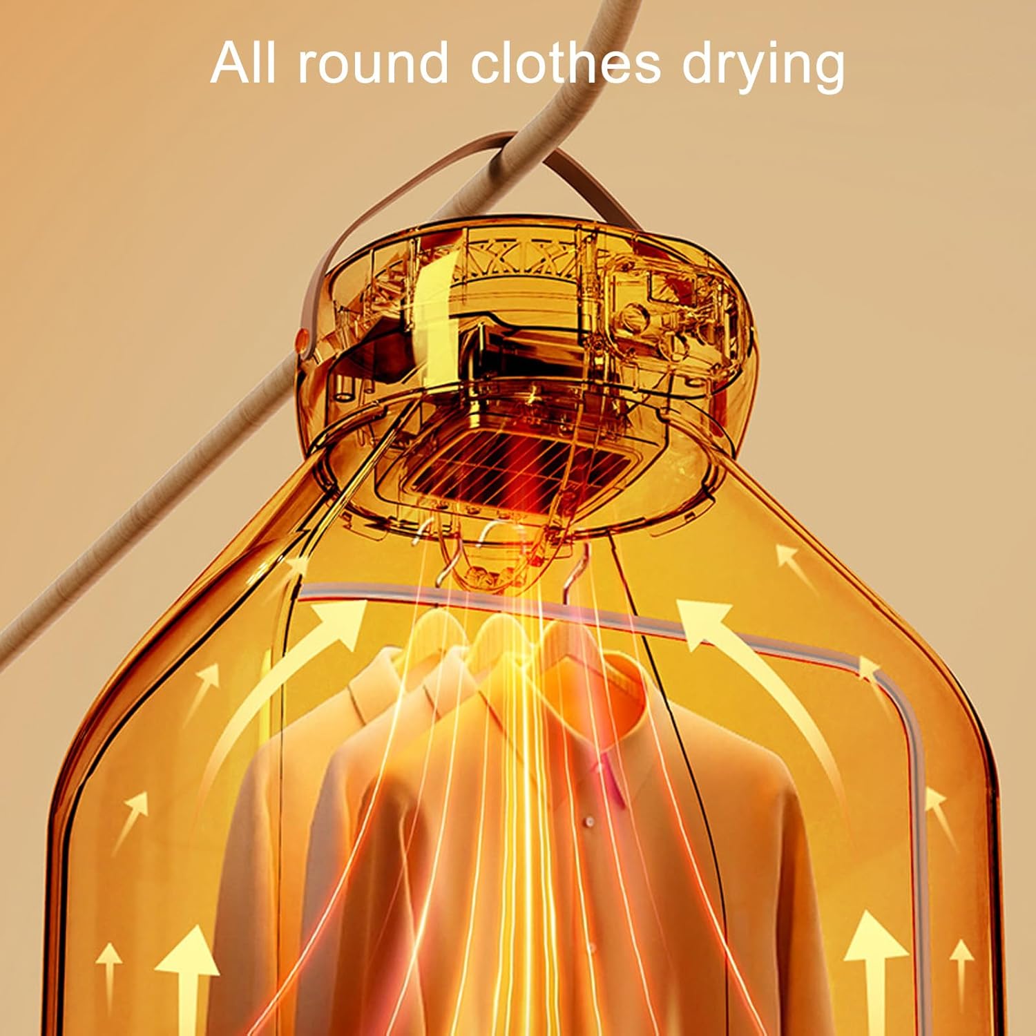 Mumusuki Portable Clothes Dryer, Quiet Mini Laundry Dryer with Timer Electric Drying Machine with Hook & Dry Bag for Home Dorm Apartment RV Travel (US Plug 110V)