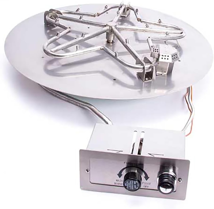 HPC Fire Push Button Flame Sensing Gas Fire Pit Kit (TOR-PENTA30FPPK-FLEX-NG), 30