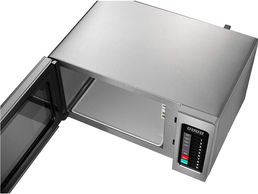 Midea Equipment 1025F1A Countertop Commercial Microwave Oven with Touch Control, 1000W, Stainless Steel, .9 CuFt