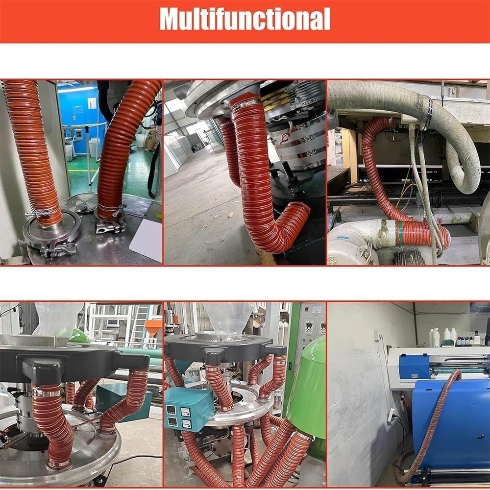 PVC Flexible Hose 25mm 30mm 50mm 65mm 75mm 100mm 150mm 200mm, Dryer Vent Hose Air Duct for Exhaust Fan(Orange,80MM (3.15 Inch))