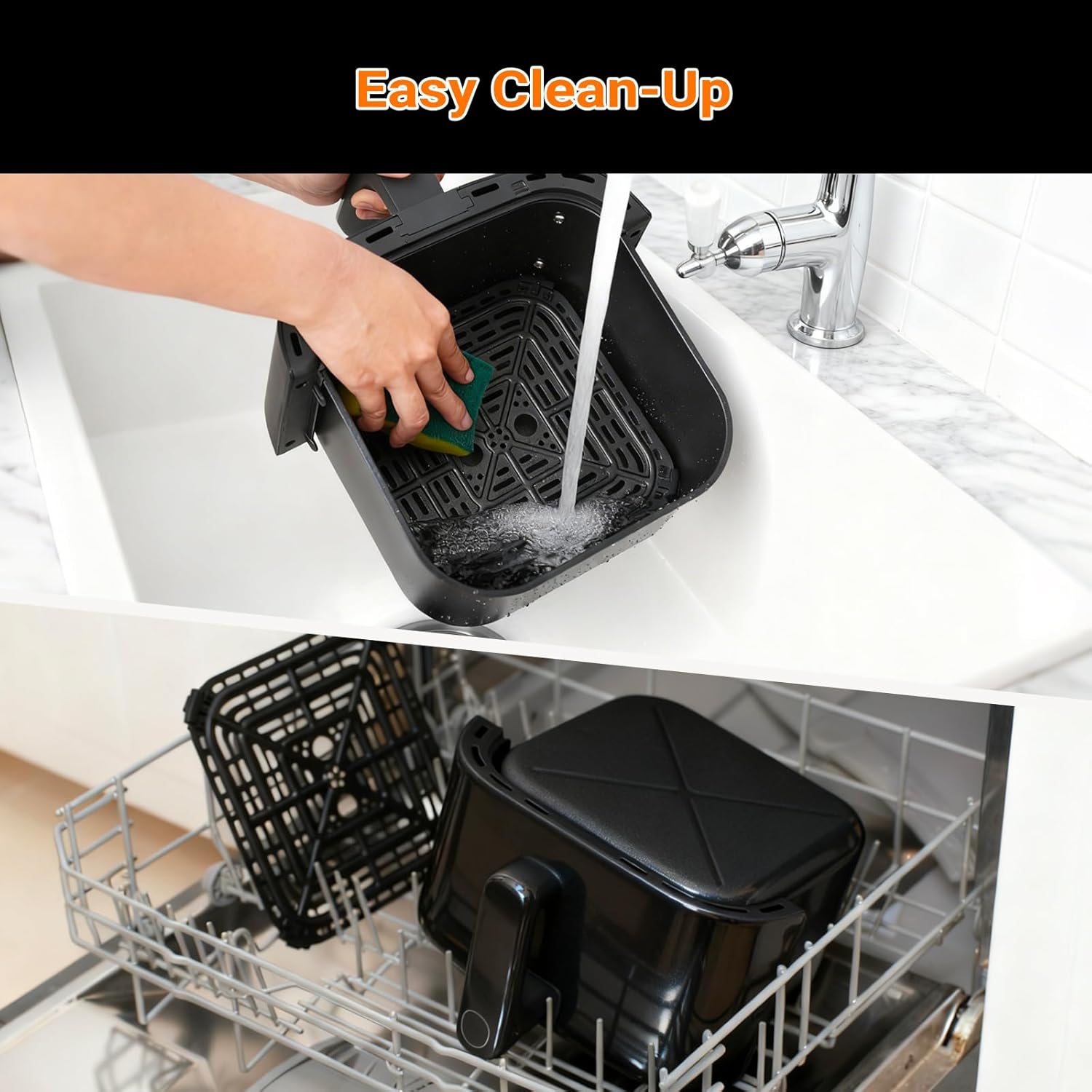 Tastee Air Fryer Lite, 8-in-1 Compact 5.5QT Oven with Single-Sensor Smart Probe, 450°F Digital Dehydrator, 24 One-Touch Presets, Dishwasher-Safe & Non-Stick Basket