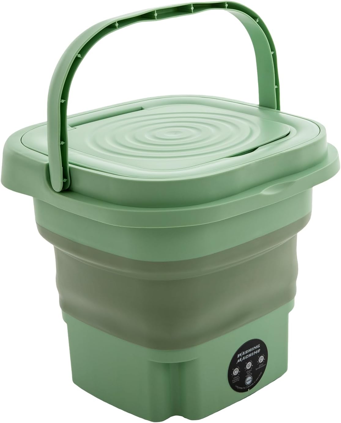 Portable Mini Washing Machine Foldable Washer with Drainage Basket 8L Small Collapsible Laundry for Travel, Home, Apartment, Hotel and Camping