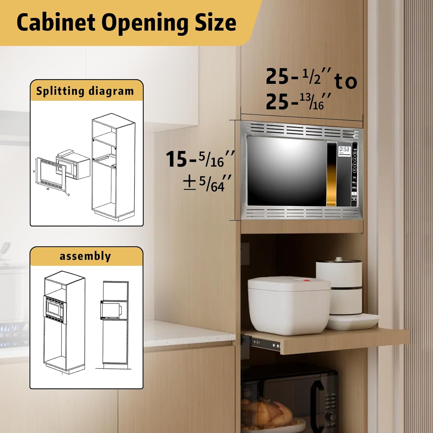 NN-TK922SS 27-inch Microwave Trim Kit, 27-Inch Stainless Steel Microwave Trim Kit - Compatible with 2.2 Cu Ft Built-in Microwaves, Trim Kit for Microwave