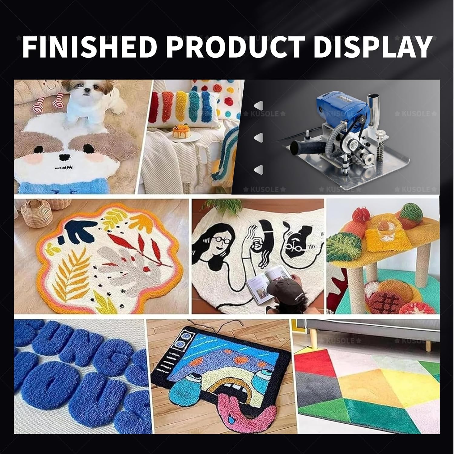 Flatbed Carpet Trimmer, Carpet Cleaning and Trimming Machine, Equipped with 3-inch Rotating Blades, 15,000 RPM Speed, Adjustable Depth, Quickly removes unevenness 220V