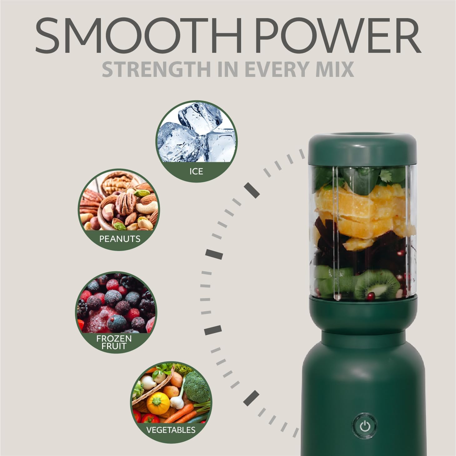 WILLOW Eco Series Warrior Blender, Compact Personal Blender for Smoothies, Shakes & Ice Crushing, One-Button-Operation Smoothie Maker, 600 Watt Base, Includes 30 OZ Cup + To-Go Cup with 2 Lids