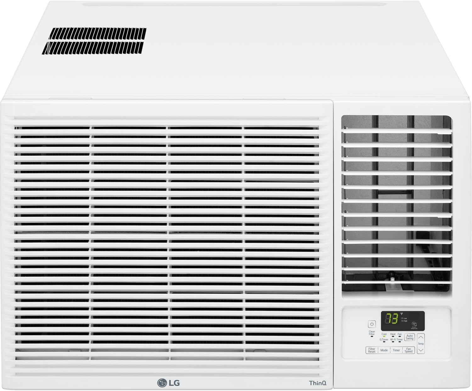 LG 23,000 BTU Smart Window Air Conditioner with Heat, 230V, Air Conditioner Cools Rooms up to 1,400 Sq.Ft., Smartphone & Voice Control works with Remote, White