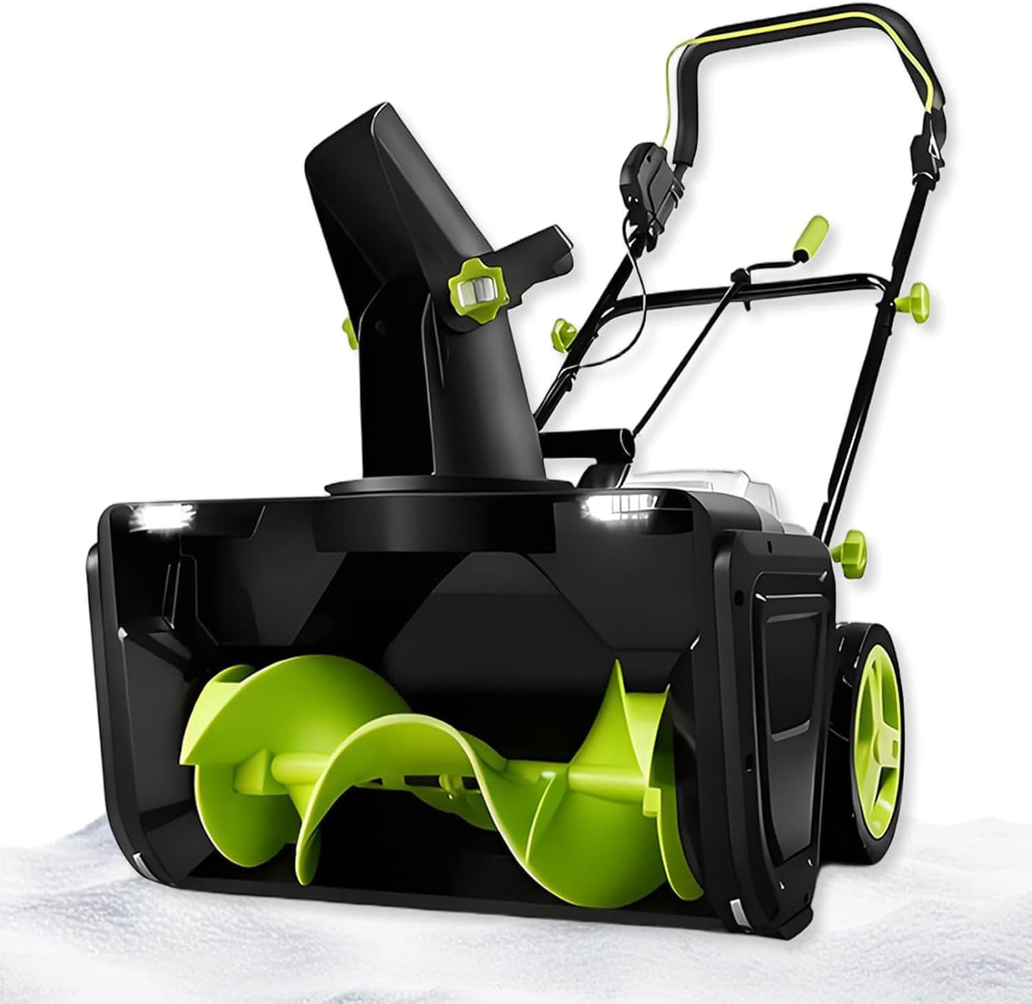 3500 W Electric Snow Blower, Cordless Snow Blower, Electric Snow Thrower 20 Inch, 40V 4.0Ah Battery Powered Snow Removal, 3500W Brushless Motor 25FT Throw Distance for Driveway Patio Sidewalk 4Battery
