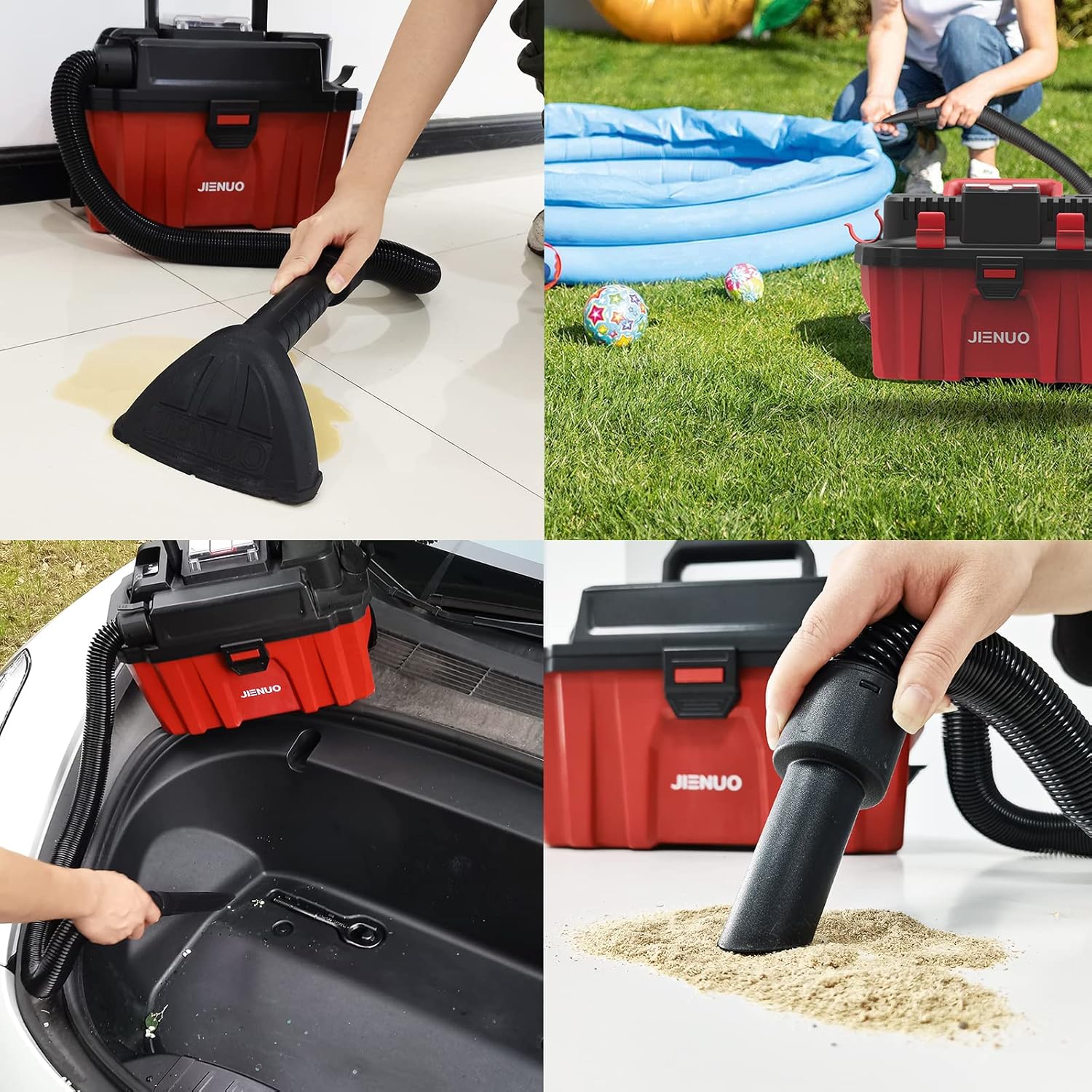 Cordless Wet Dry Vacuum, Cordless Shop Vac 20V 2.5 Gallon, Brushless Adjustable Suction Portable Wet/Dry Vacuum Cleaner with Blower for Home, Car and Basement,4.0Ah Battery and Charger included