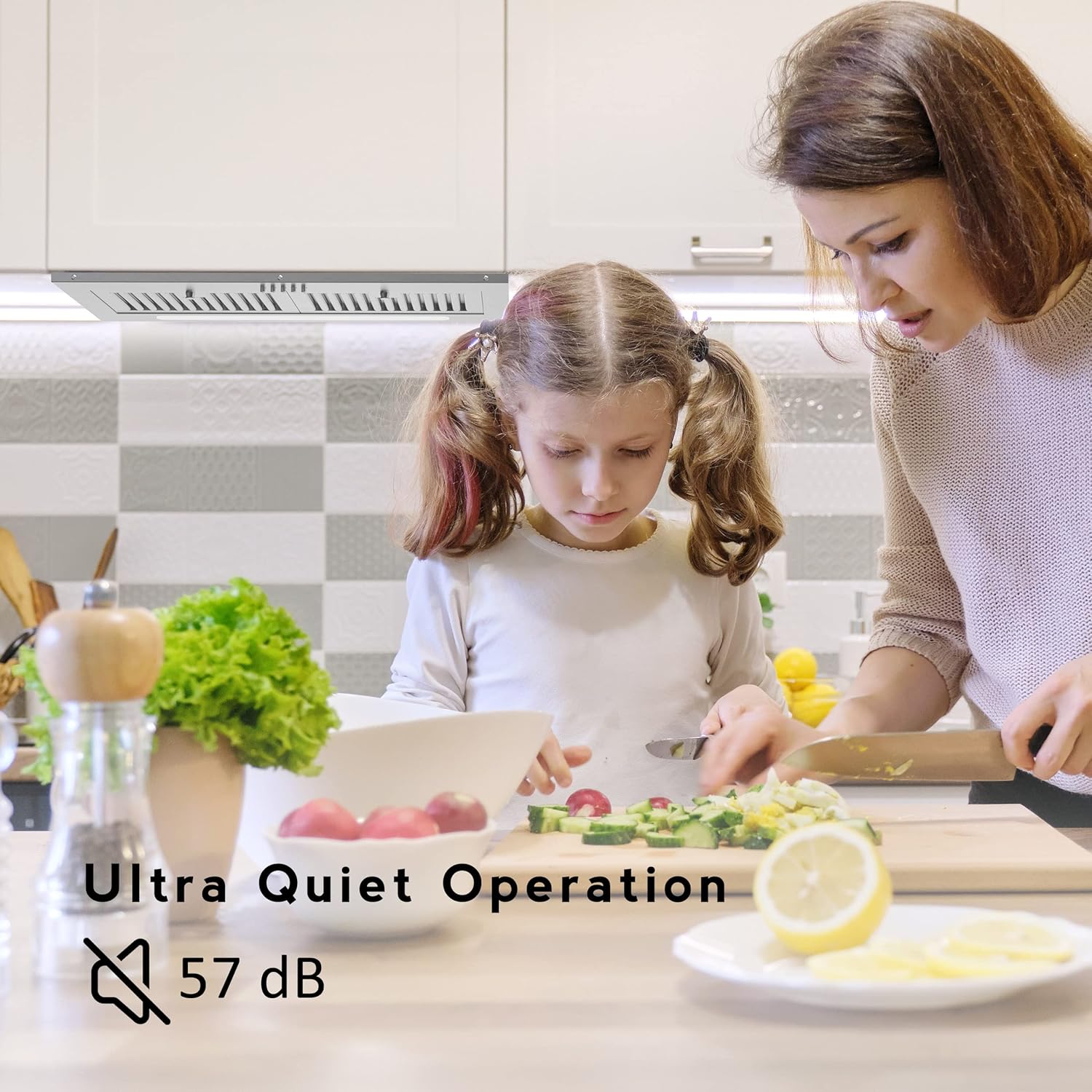 FIREGAS Range Hood Insert 30 inch, 600 CFM Ducted/Ductless Convertible Kitchen Hood with LED Light, Built-in Vent Hood with 3 Speed Exhaust Fan, Baffle Filters, Stove Hood with Carbon Filters