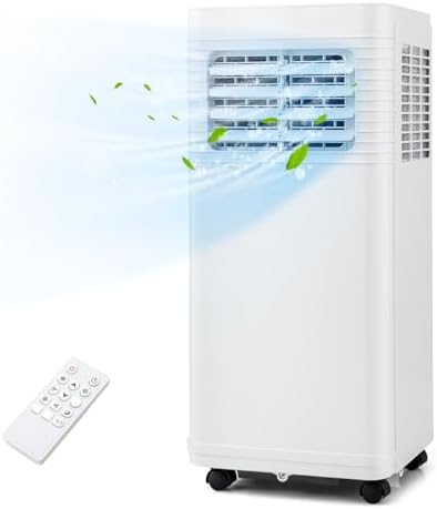 KOTEK Portable Air Conditioners, 9000 BTU Cools up to 300 Sq.Ft, 4-in-1 AC Unit for Bedroom with Dehumidifier, Fan, Cooling Mode & Window Kit, Room Air Conditioner Portable for Home Office (9000BTU)