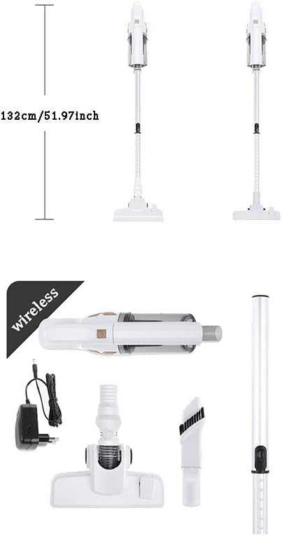 Handheld Vacuum Clean,Upright Vacuum Cleaner Cordless Vacuum Cleaner, Handheld Stick Vacuum Lightweight 5Kpa Power Suction 2-in-1 Rechargeable for Home and Car Cleaning