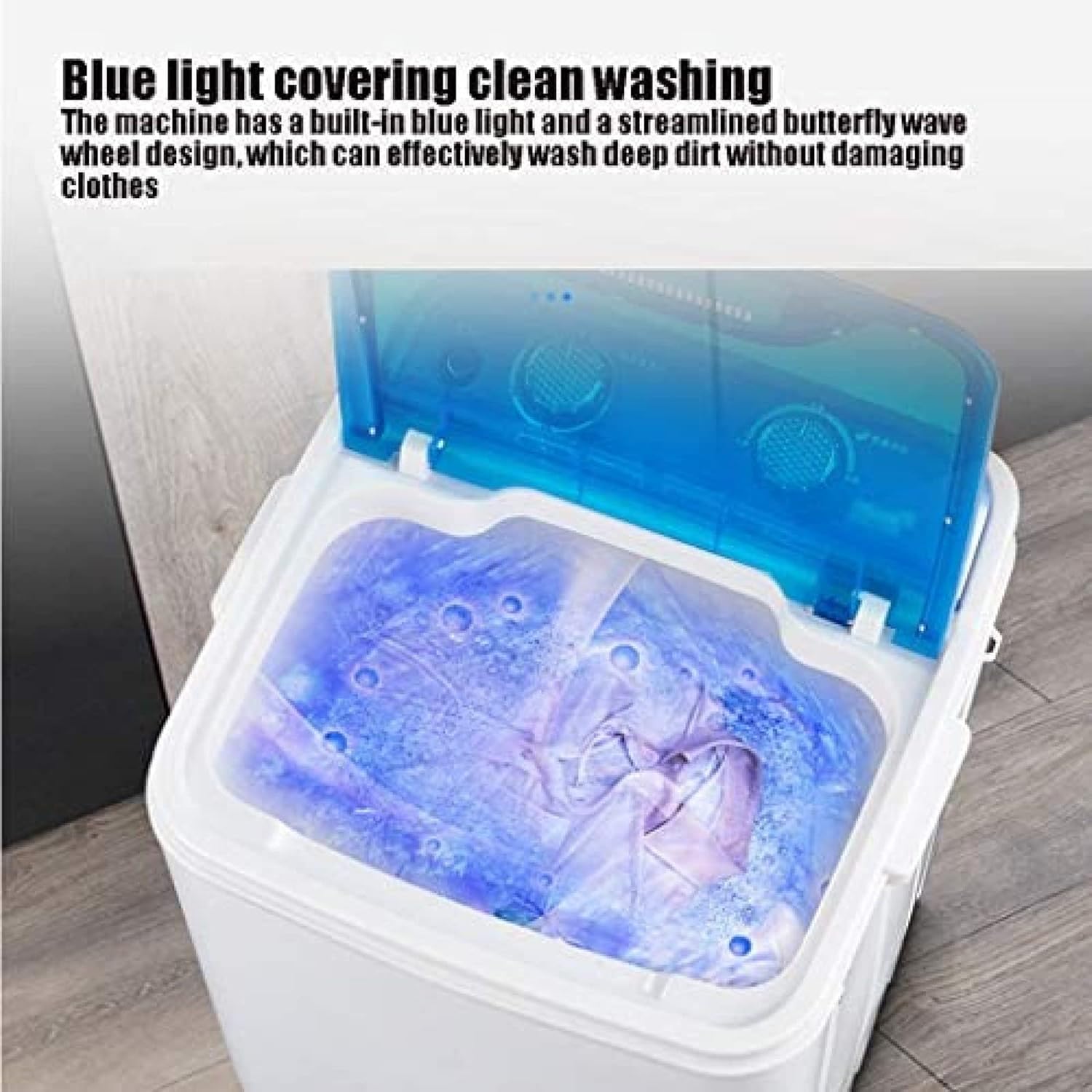 Portable Mini Laundry Washing Machine Small Semi-Automatic Compact Washer For Apartment, With Timer Control, Drain Hose, Inlet Water Hose And Extra Long Cord,Red
