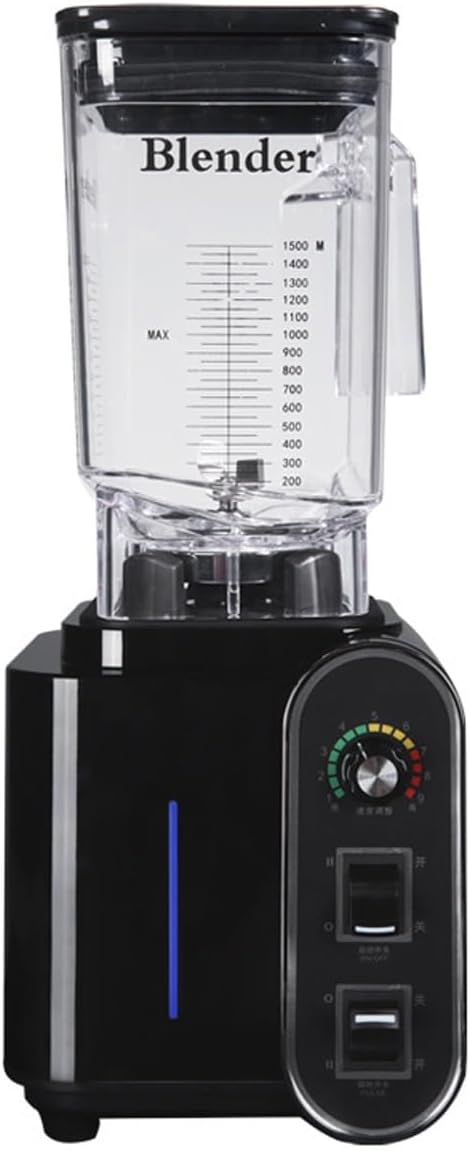 Smoothie Blender,2200W Multifunction Commercial Quiet Blender with Tea cup/milk cover cup/smoothie cup,1.5LProfessional Countertop Blender,Household Quiet Blender,for Puree, Crush Ice, Smoothies(Black
