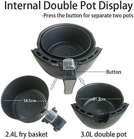 Air Fryer 3L Small Air Fryer Oven Kitchen Appliance Oil Free Air Cooker Fryer Electric (BLACK)