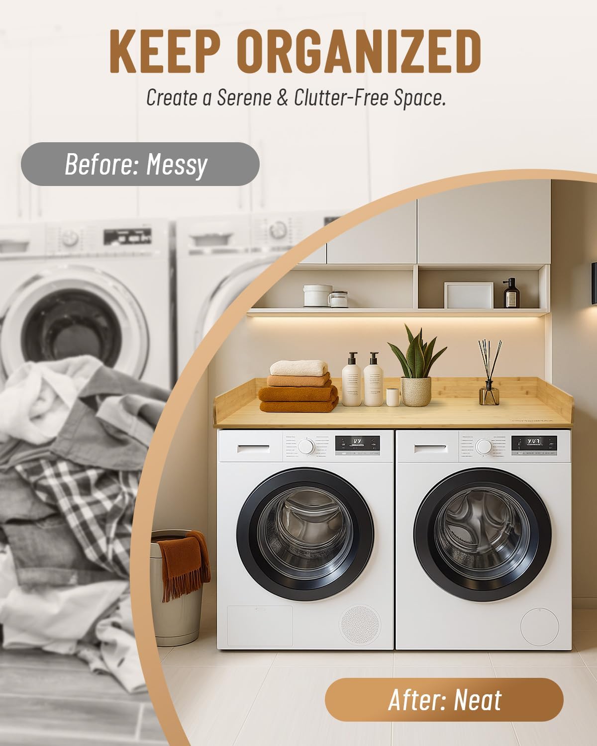 MaidMAX Washer Dryer Countertop, 54