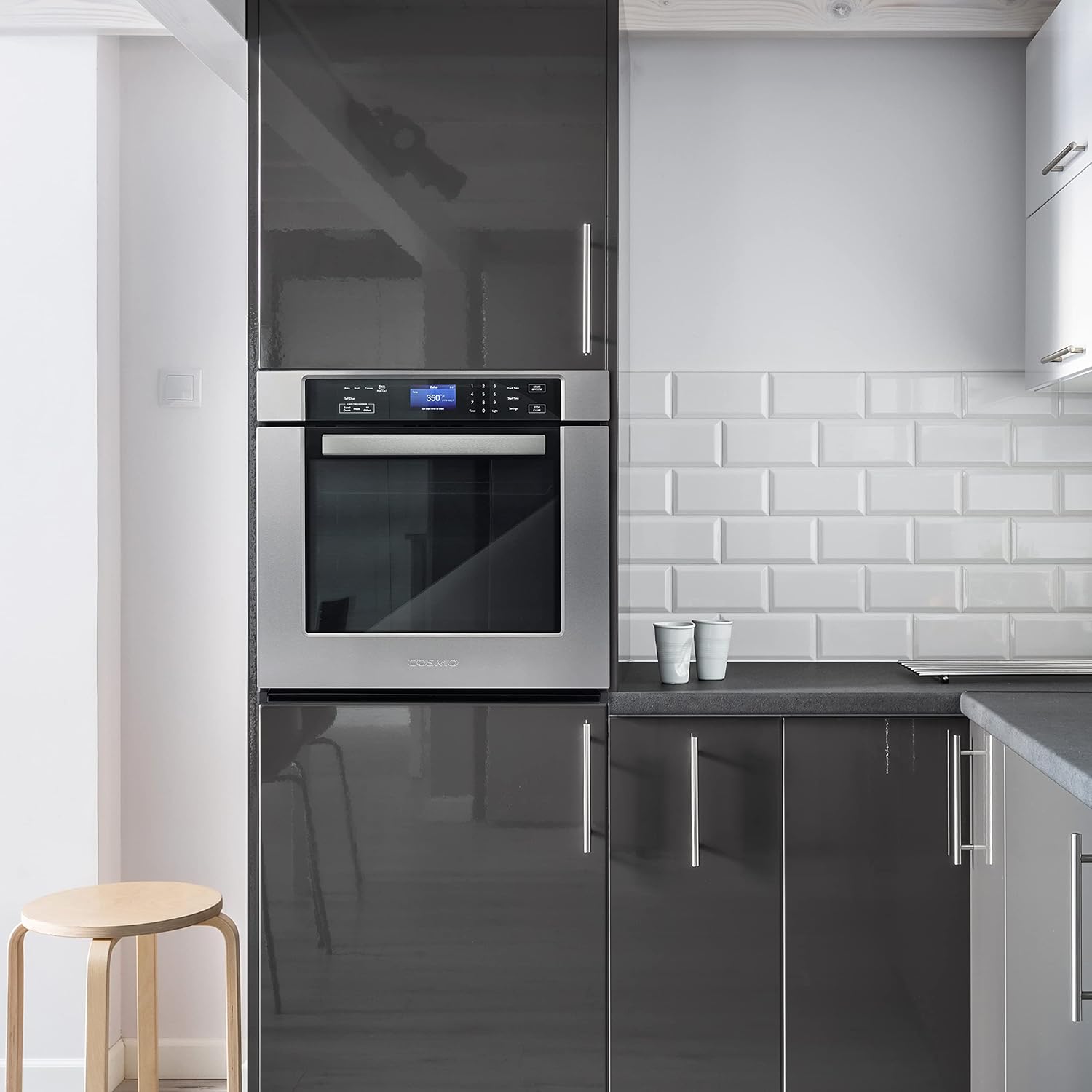 COSMO COS-30ESWC 30 in. Haven Collection 5 cu. ft. Electric Wall Oven with True European Convection and Self Cleaning in Stainless Steel